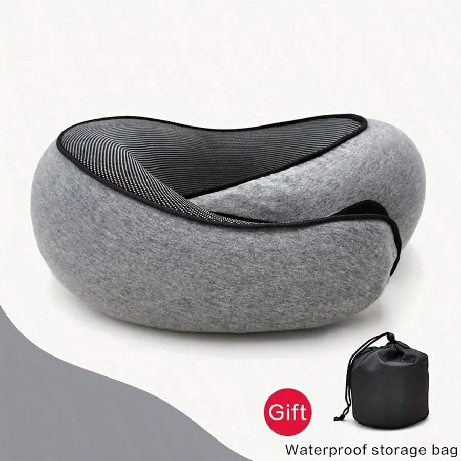 1pc Memory Foam Travel Neck Pillow
