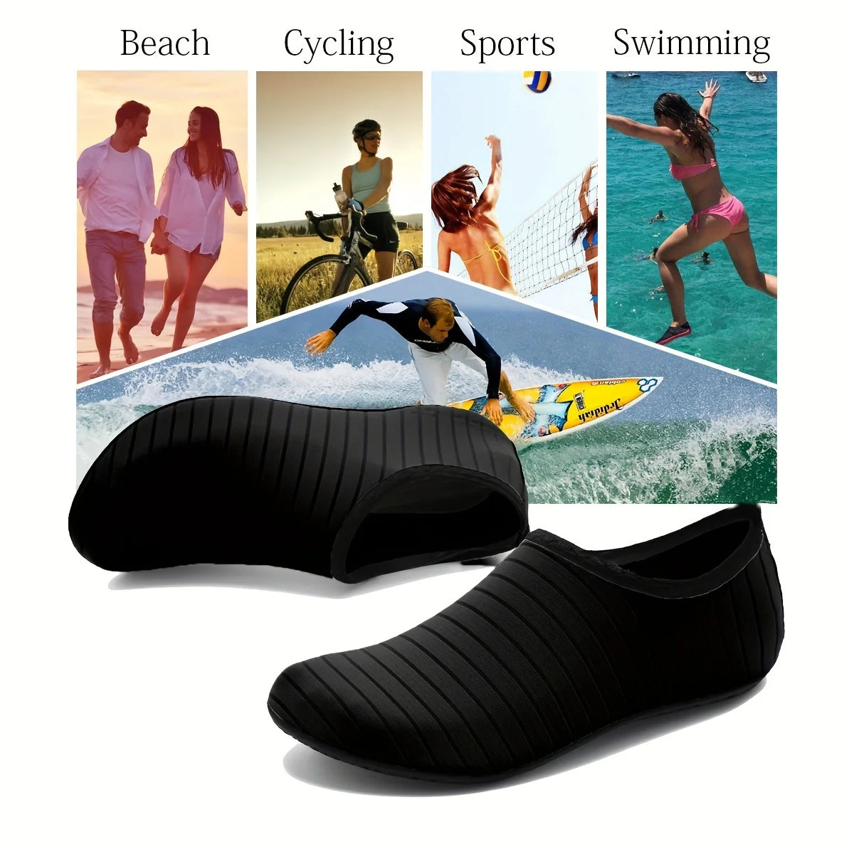 1 Pair Water Sports Shoes Anti-Slip Quick-Dry