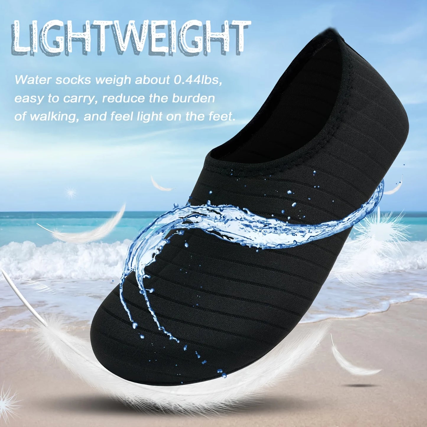 1 Pair Water Sports Shoes Anti-Slip Quick-Dry