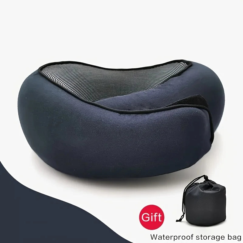 1pc Memory Foam Travel Neck Pillow