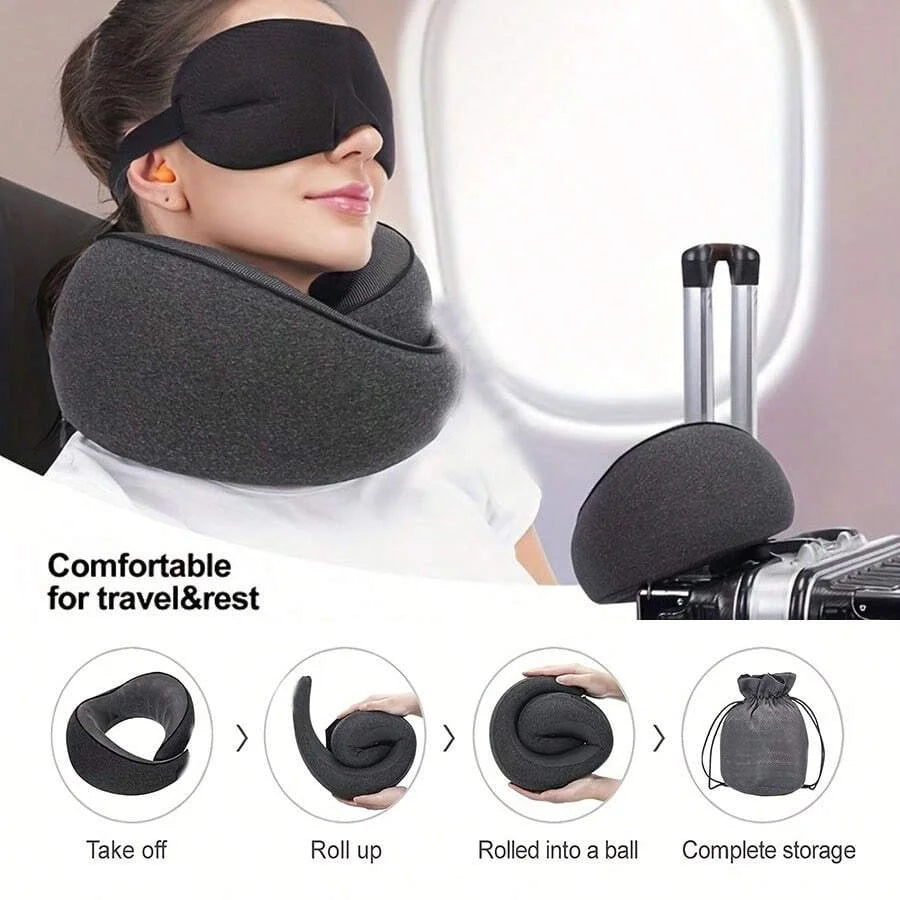 1pc Memory Foam Travel  Neck Pillow